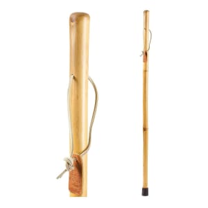 Mabis Healthcare Brazosâ„¢ Iron Bamboo Rustic Walking Stick, 58 Inch Height