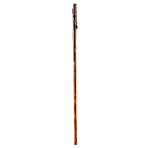 Mabis Healthcare Brazosâ„¢ Exotic Leather Safari Hickory Rustic Walking Stick, 55-Inch