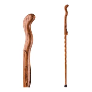 Mabis Healthcare Brazosâ„¢ Twisted Cedar Backpacker Handcrafted Walking Stick, 48-Inch