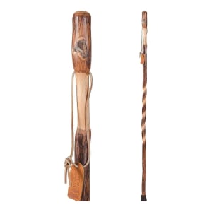 Mabis Healthcare Brazosâ„¢ Twisted Hickory Rustic Walking Stick, 58-Inch Height