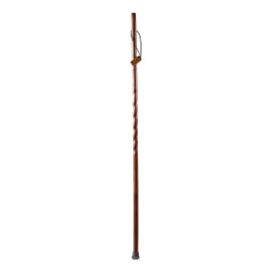 Mabis Healthcare Brazosâ„¢ Twisted Oak Trekker Handcrafted Walking Stick, Red, 55-Inch