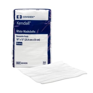 Cardinal Kendallâ„¢ White Washcloth, 10 x 13 Inch