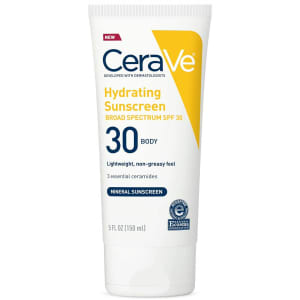 Loreal USA CeraVeÂ® Hydrating Mineral Sunscreen for Body SPF 30, 5-ounce Tube