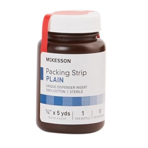 McKesson Nonimpregnated Wound Packing Strip, Â¼ Inch x 5 Yard