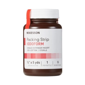 McKesson Iodoform Wound Packing Strip, Â¼ Inch x 5 Yard