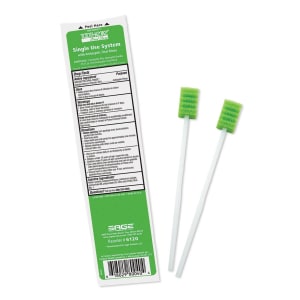 Sage Products Sage Oral Swabstick Toothette Plus Foam Tip, Cetylpyridinium Chloride .05%