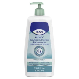 Essity HMS North America Inc Tena Unscented Shampoo and Body Wash, Pump Bottle, 1,000 mL
