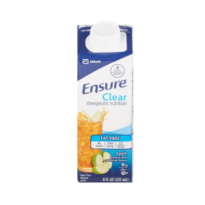 Abbott Nutrition EnsureÂ® Clear Therapeutic Nutrition, Apple, 8-ounce carton