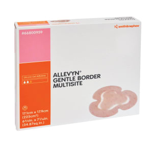 Smith & Nephew Allevynâ„¢ Gentle Border Multisite, 17.1 x 17.9 Centimeter