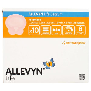 Smith & Nephew Allevyn Life Sacrum Foam Dressing, 17.2 x 17.5 Centimeters