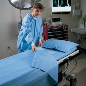 O&M Halyard Inc Halyard Blue Polypropylene Pillowcase, 20 x 29 Inch