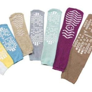 Cardinal Slipper Socks Cardinal Healthâ„¢ Unisex Adult 2X-Large Double Tread Single Patient Use Green