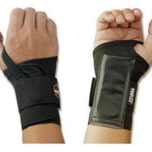 Ergodyne Wrist Support ProFlexÂ® 4000 Single Strap Elastane / Elastic / Polyester Right Hand Black Medium
