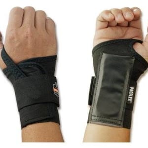 Ergodyne Wrist Support ProFlexÂ® 4000 Single Strap Elastane / Elastic / Polyester Right Hand Black X-Large