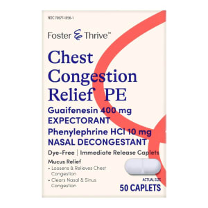 McKesson Foster & Thriveâ„¢ Chest Congestion Relief PE Guaifenesin & Phenylephrine Caplets