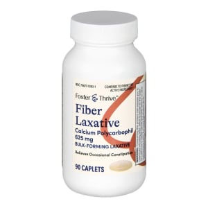 McKesson Brand Foster & Thriveâ„¢ Fiber Laxative Calcium Polycarbophil 625 mg Caplets