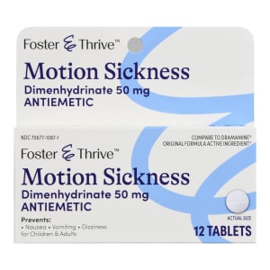 McKesson Foster & Thriveâ„¢ Motion Sickness Dimenhydrinate 50 mg Tablets