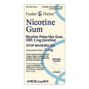 McKesson Foster & Thriveâ„¢ Nicotine Polacrilex 2 mg (Nicotine) Gum, Original Flavor