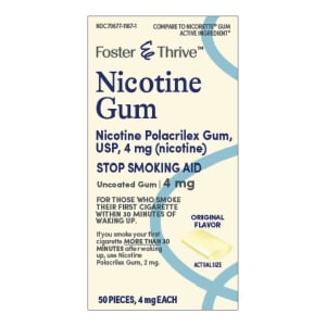 McKesson Foster & Thriveâ„¢ Nicotine Polacrilex 4 mg (Nicotine) Gum, Original Flavor