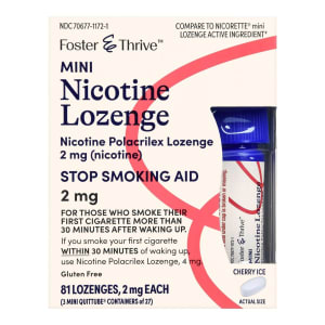 McKesson Foster & Thriveâ„¢ Mini Nicotine Polacrilex Lozenges 2 mg (Nicotine) Cherry Ice