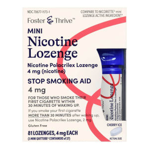 McKesson Foster & Thriveâ„¢ Mini Nicotine Polacrilex Lozenges 4 mg (Nicotine) Cherry Ice