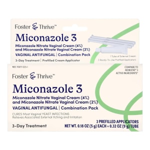 McKesson Foster & Thriveâ„¢ Miconazole Nitrate Vaginal Cream + Antifungal Combination Pack
