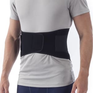 New York Orthopedic Occupational Back Support NYOrtho Deluxe Medium Hook and Loop Closure 30 to 34 Inch Waist Circumference 9 Inch Back Height Adult