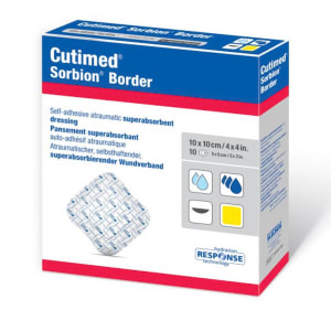 BSN Medical CutimedÂ® SorbionÂ® Border Super Absorbent Dressing, 6 x 6 Inch