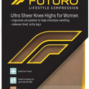 3M Company 3Mâ„¢ Futuroâ„¢ Lifestyle Compression Ultra Sheer Knee Highs for Women, Nude, Large