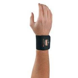 Ergodyne Wrist Support ProFlexÂ® 400 Universal Wraparound / Wristlet Elastic Left or Right Wrist Black One Size Fits Most