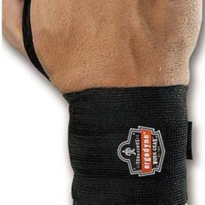 Ergodyne Wrist Support with Thumb Loop ProFlexÂ® 420 Wraparound / Wristlet Elastic Left or Right Wrist Black Small / Medium
