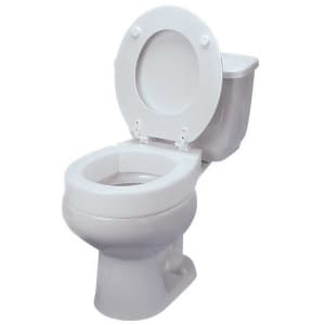 Maddak Tall-etteÂ® Toilet Seat - Standard, Hinged, White, 350 lbs. Capacity