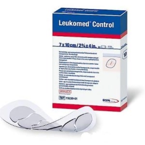 BSN Medical Transparent Film Dressing with Pad LeukomedÂ® Control 3 X 6 Inch 3 Tab Delivery Rectangle Sterile