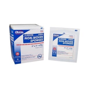 Dukal Nonwoven Sponge Clinisorb 3 X 3 Inch 4-Ply Sterile 2 per Pack