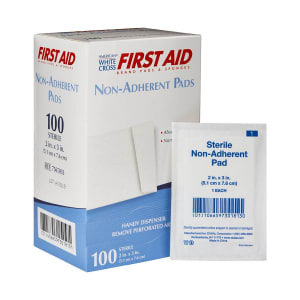 Dukal AmericanÂ® White Cross Nonadherent Dressing, 2 x 3 Inch