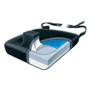 SkiL-Careâ„¢ Gel / Foam Leg Abductor Cushion, 18 x 16 x 3.5 Inch, Black
