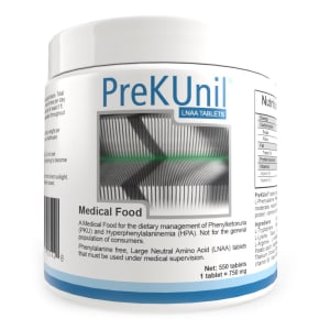Solace Nutrition Oral Supplement PreKUnilÂ® LNAA Unflavored Tablet 550 per Bottle Bottle