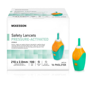 ASP Global LLC Safety Lancet ReadyLanceâ„¢ 23 Gauge Preloaded Safety Drum Pressure Activated Finger