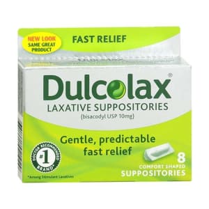 Sanofi Pasteur DulcolaxÂ® Bisacodyl Laxative Suppository