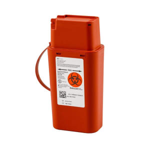Cardinal SharpSafetyâ„¢ Sharps Transport Container, 1 Quart, 8.75 x 2.5 x 4.5 Inch