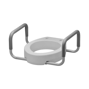 Nova Ortho-Med Raised Toilet Seat with Arms Nova 3-1/2 Inch Height Standard Round 300 lbs. Weight Capacity