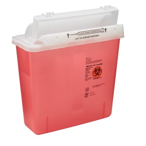 Cardinal SharpStarâ„¢ In-Roomâ„¢ Sharps Container, 1.25 Gallon, 12.5 x 5.5 x 10.75 Inch