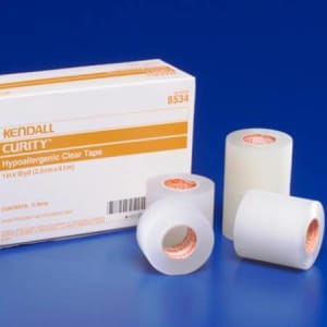 Cardinal Kendallâ„¢ Plastic Medical Tape, 1/2 Inch x 10 Yard, Transparent