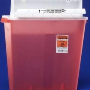 Cardinal SharpStarâ„¢ In-Roomâ„¢ Multi-purpose Sharps Container, 4 Gallon, 18Â½ x 16Â½ x 6 Inch