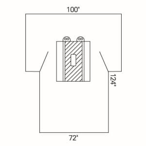 O&M Halyard Inc Abdominal Drape Laparotomy Drape 100 W X 72 W X 124 L Inch Sterile