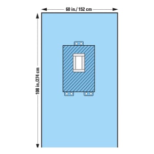 O&M Halyard Inc Halyard Sterile Pediatric Laparotomy Abdominal Drape, 60 W x 108 L Inch