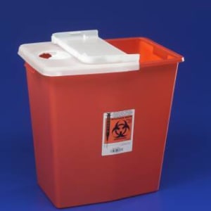 Cardinal SharpSafetyâ„¢ Multi-purpose Sharps Container, 12 Gallon, 18Â¾ x 18Â¼ x 12Â¾ Inch