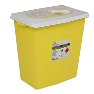 Cardinal SharpSafetyâ„¢ Chemotherapy Waste Container, 18 Gallon, 26 x 12Â¾ x 18Â¼ Inch