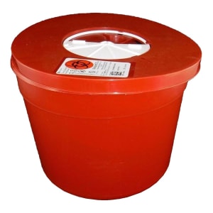 Cardinal SharpSafetyâ„¢ Multi-purpose Sharps Container, 1.25 Gallon, 6Â¾ x 8Â¾ Inch