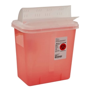 Cardinal SharpSafetyâ„¢ Multi-purpose Sharps Container, 2 Gallon, 10.5 x 10 x 7.25 Inch
